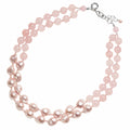 COLLANA CON QUARZI E PERLE