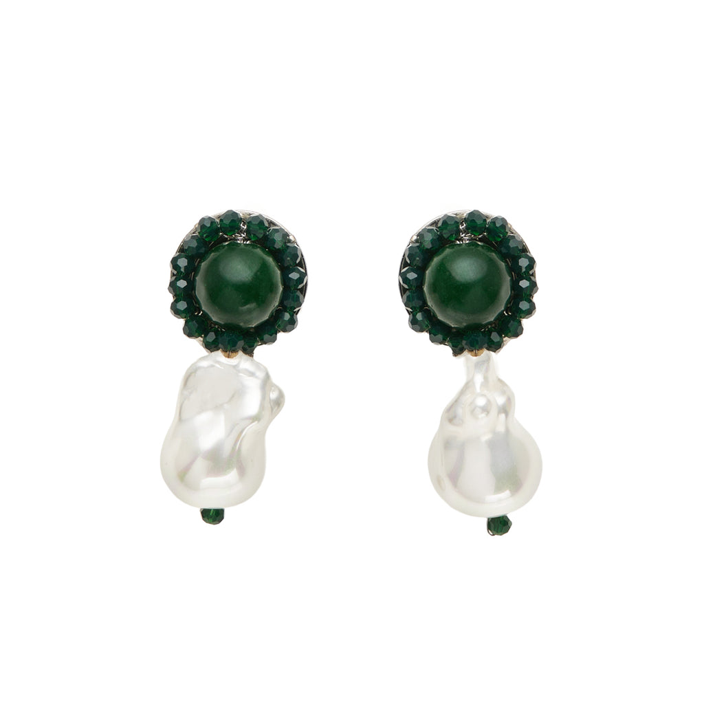 ORECCHINI CON PERLE E GIADA