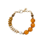 BRACCIALE CON CRISTALLI PERLE BIJOUX E RESINE