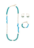 BRACCIALE CON PERLE BIJOUX RESINE E TURCHESE