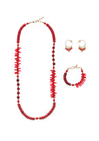 BRACCIALE CON RESINE CORALLO VETRO E CRISTALLI