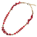 COLLANA CON RESINE E CORALLO