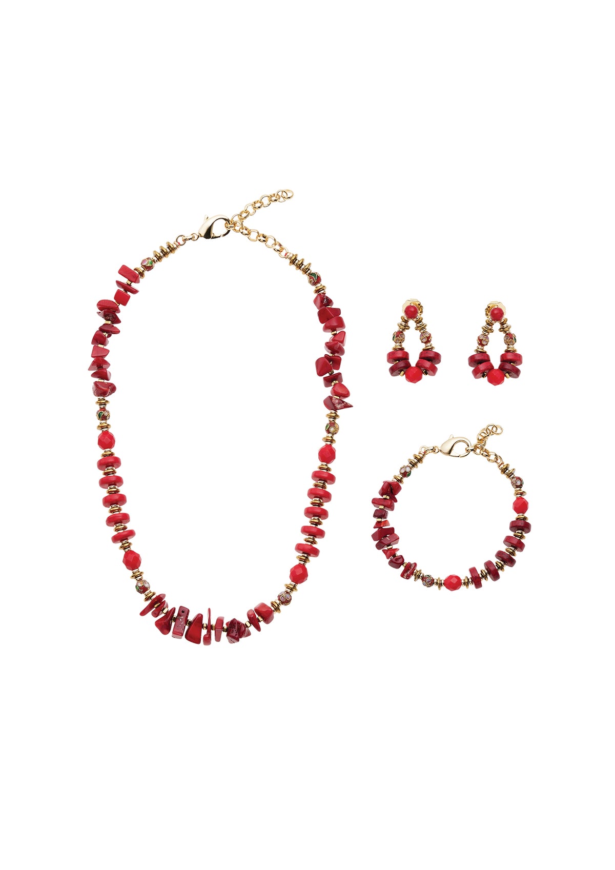BRACCIALE CON RESINE E CORALLO