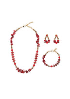 COLLANA CON RESINE E CORALLO