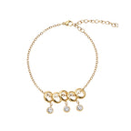BRACCIALE DORATO CON CRISTALLI