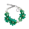 BRACCIALE CON PERLE CRISTALLI E PERLINE