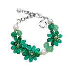BRACCIALE CON PERLE CRISTALLI E PERLINE