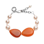 BRACCIALE CON AGATA E PERLE