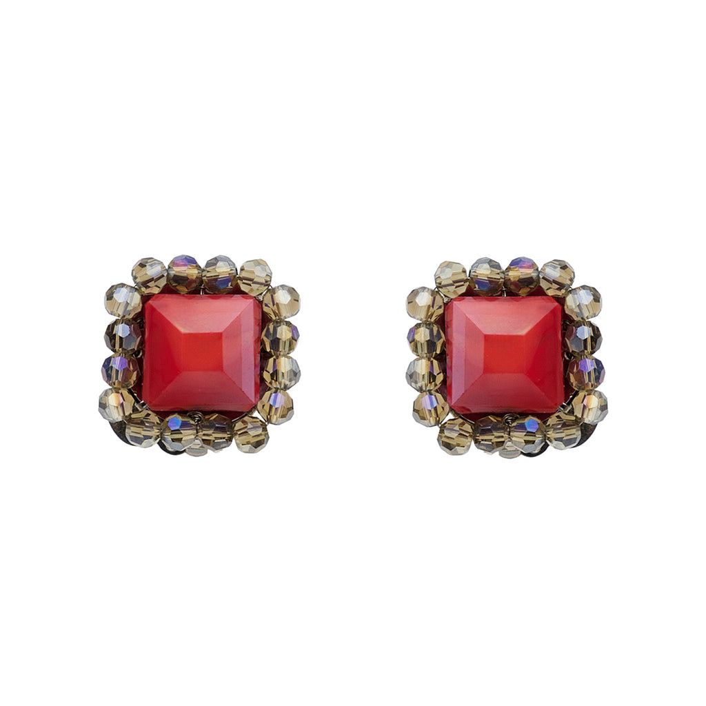 ORECCHINI CON CRISTALLI CHIUSURA CLIP