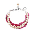 BRACCIALE CON PERLE E PASTA DI RUBINO
