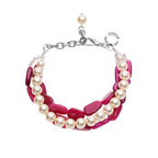 BRACCIALE CON PERLE E PASTA DI RUBINO