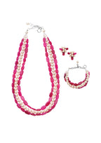 COLLANA CON PERLE E PASTA DI RUBINO