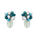 ORECCHINI CON PERLE E AGATA CHIUSURA CLIP
