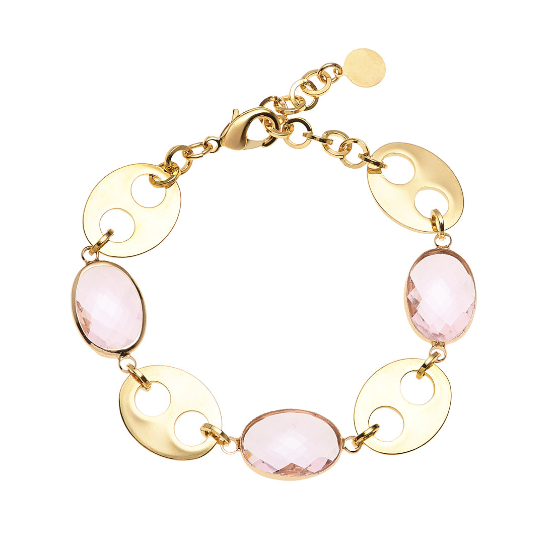 BRACCIALE PLACCATO ORO CON CRISTALLI