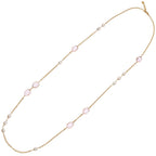 COLLANA PLACCATA ORO CON PERLE E CRISTALLI