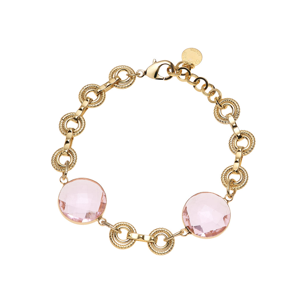 BRACCIALE PLACCATO ORO CON CRISTALLI