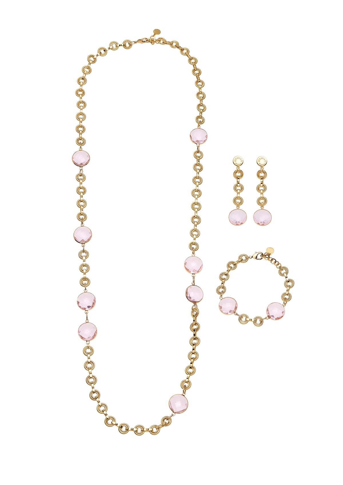 COLLANA PLACCATA ORO CON CRISTALLI