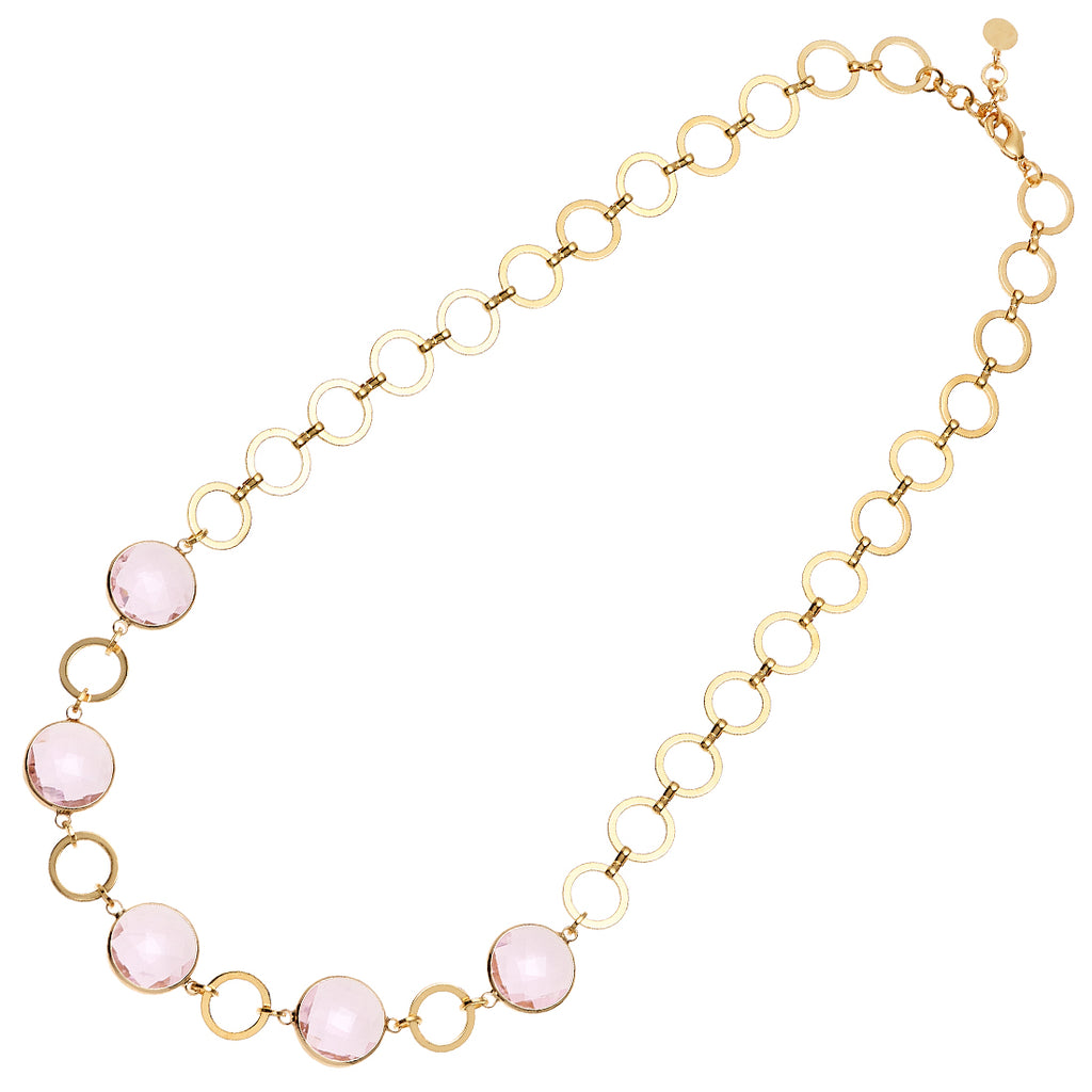 COLLANA PLACCATA ORO CON CRISTALLI