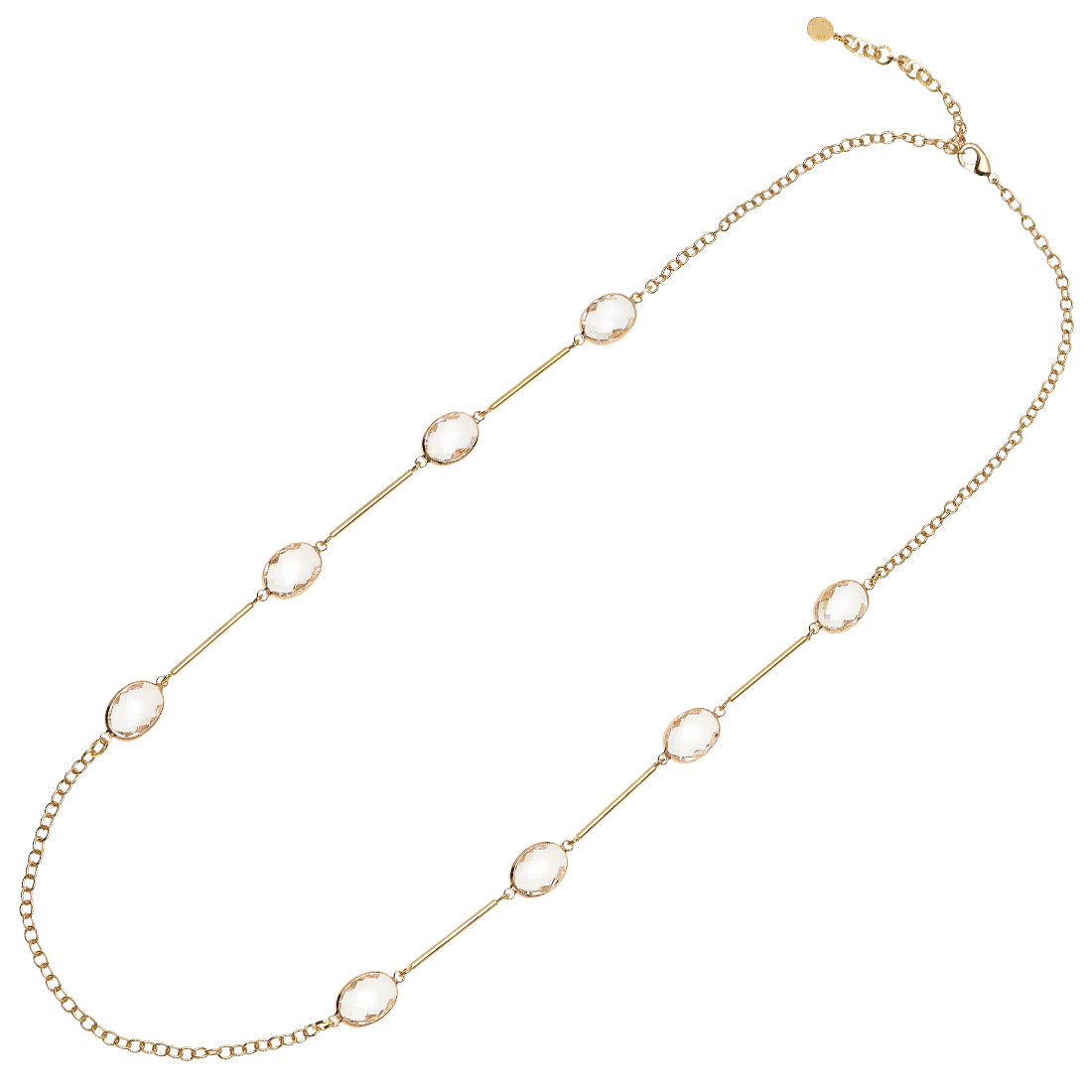COLLANA PLACCATA ORO CON CRISTALLI