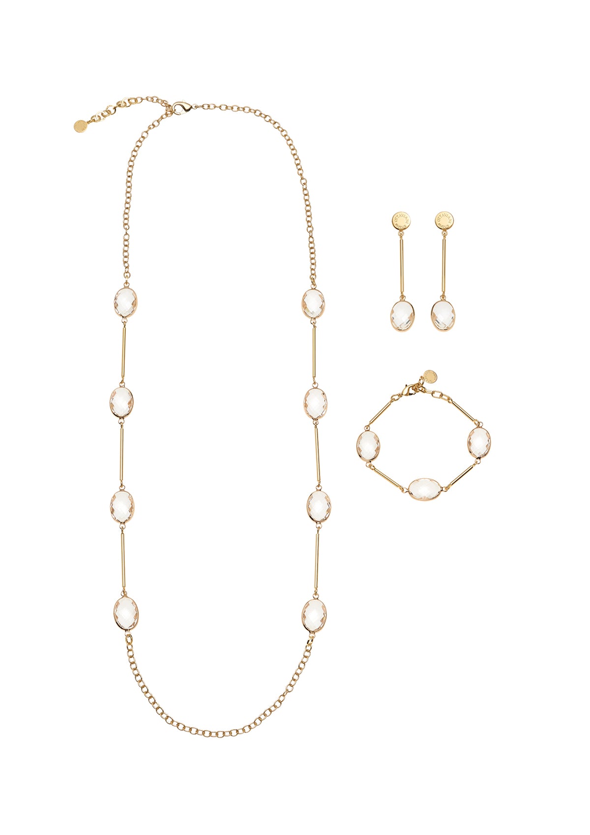 BRACCIALE PLACCATO ORO CON CRISTALLI