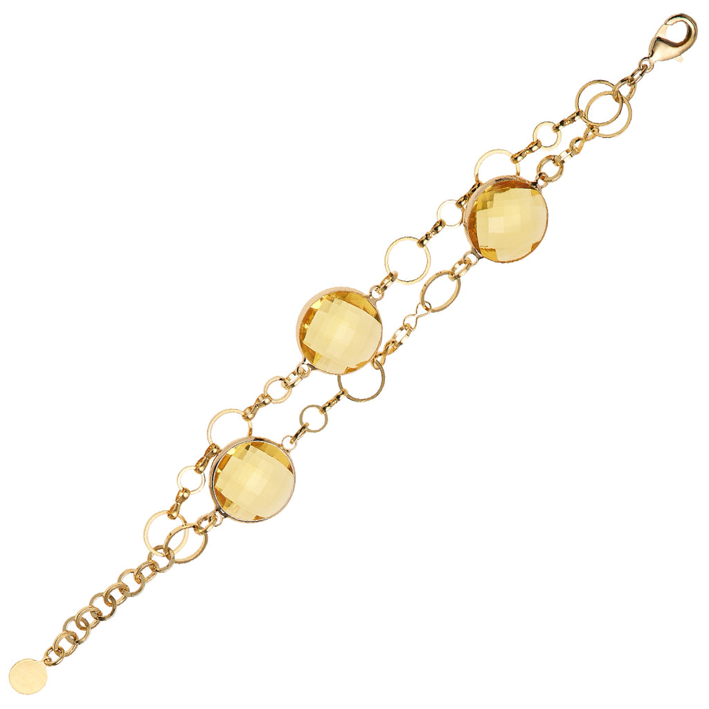 BRACCIALE PLACCATO ORO CON CRISTALLI