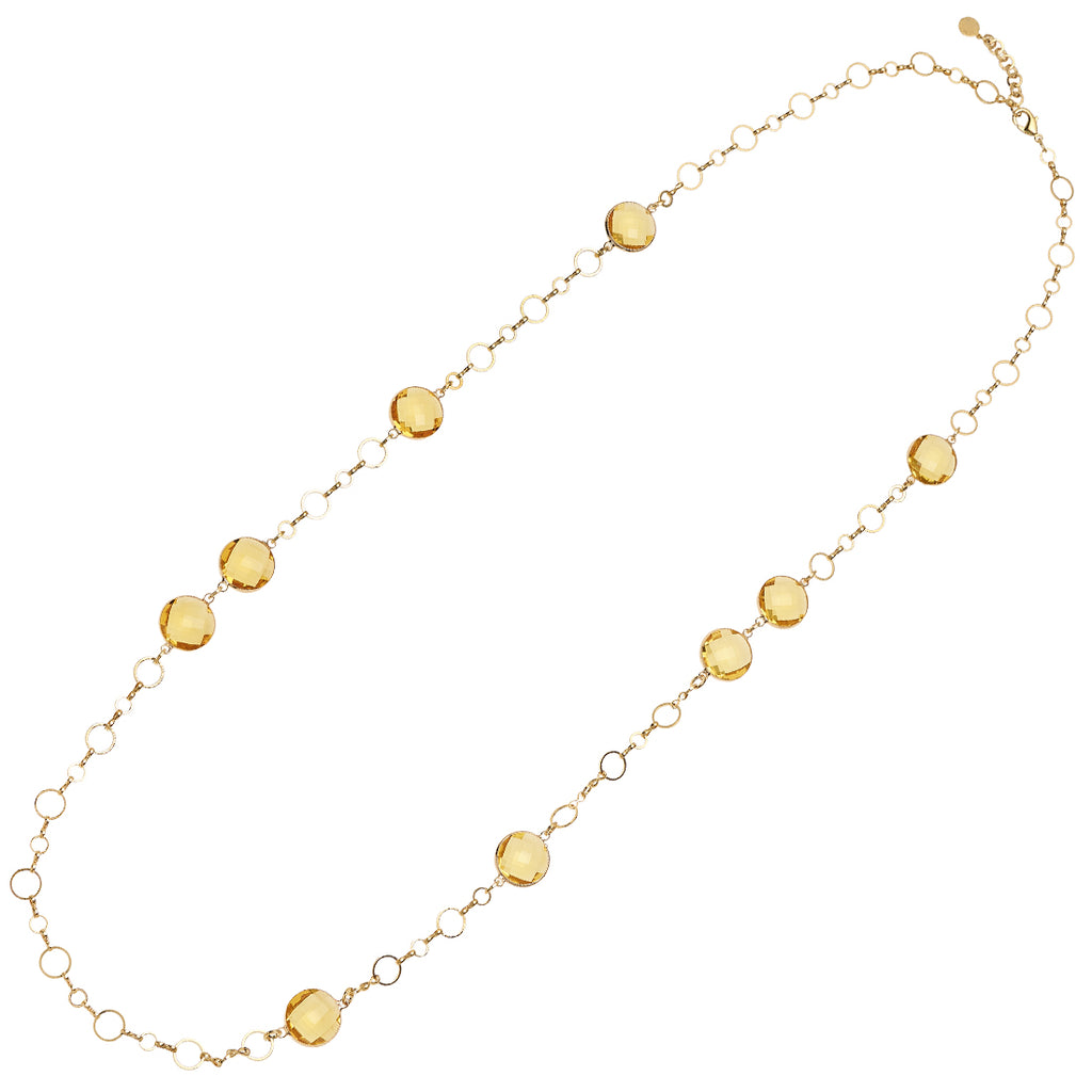 COLLANA PLACCATA ORO CON CRISTALLI