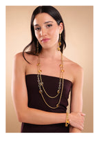 COLLANA PLACCATA ORO CON CRISTALLI