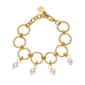 BRACCIALE PLACCATO ORO CON PERLE