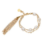 BRACCIALE PLACCATO ORO CON PERLE