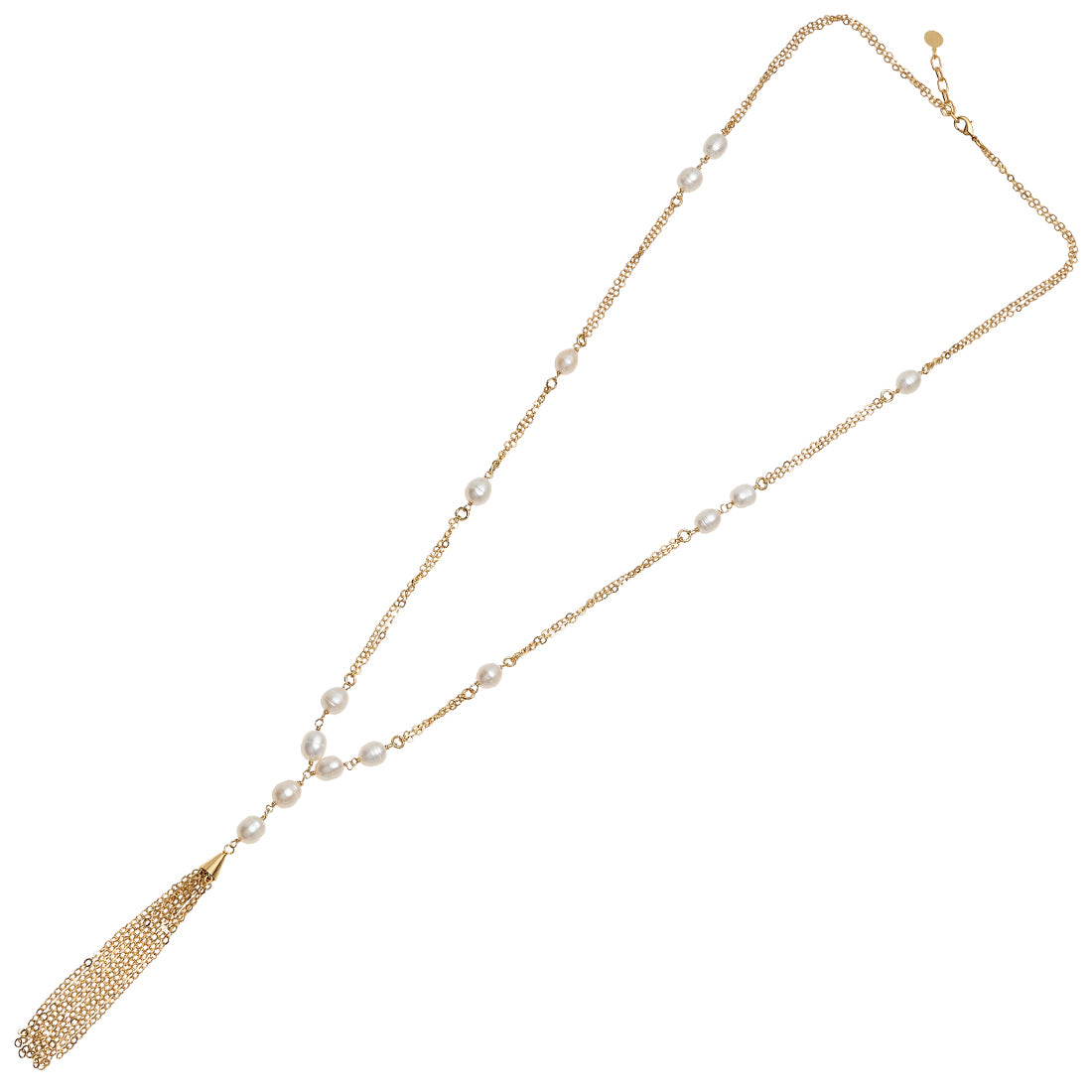 COLLANA PLACCATA ORO CON PERLE