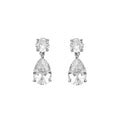 ORECCHINI RODIATI CON CUBIC ZIRCONIA