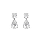 ORECCHINI RODIATI CON CUBIC ZIRCONIA