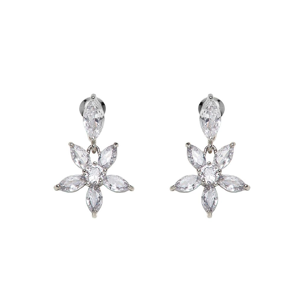 ORECCHINI RODIATI CON CUBIC ZIRCONIA