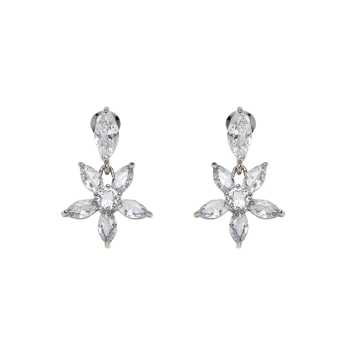 ORECCHINI RODIATI CON CUBIC ZIRCONIA