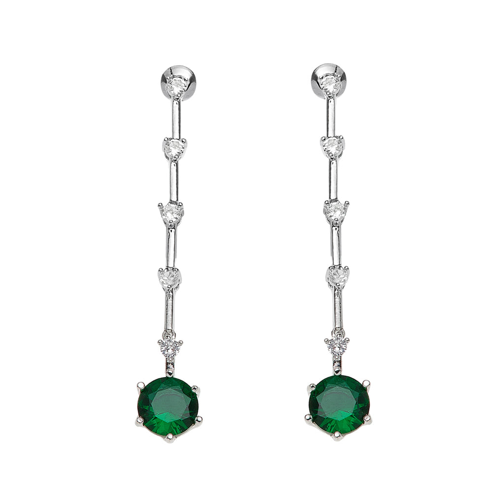 ORECCHINI RODIATI CON CUBIC ZIRCONIA