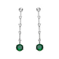 ORECCHINI RODIATI CON CUBIC ZIRCONIA