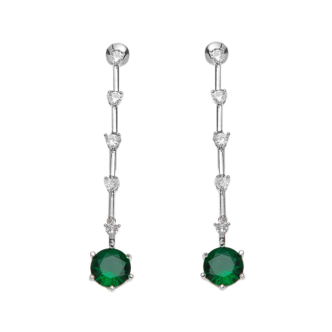 ORECCHINI RODIATI CON CUBIC ZIRCONIA