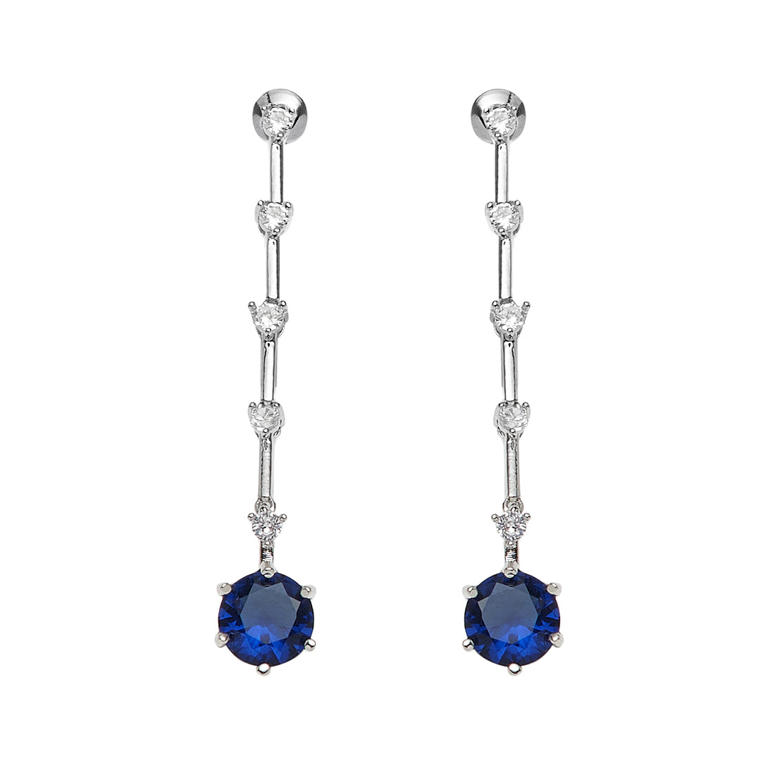 ORECCHINI RODIATI CON CUBIC ZIRCONIA