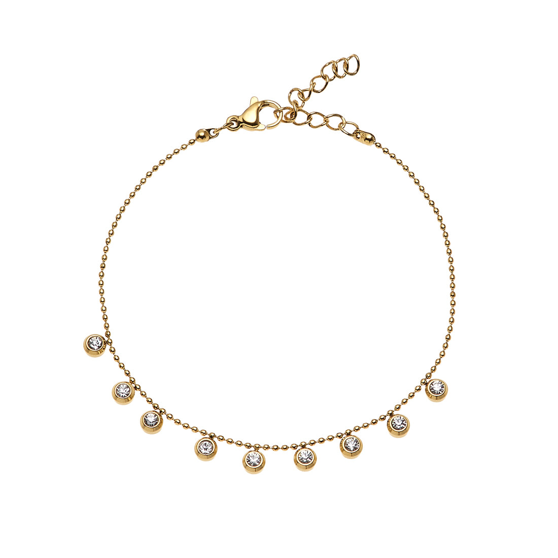 BRACCIALE DORATO CON CRISTALLI