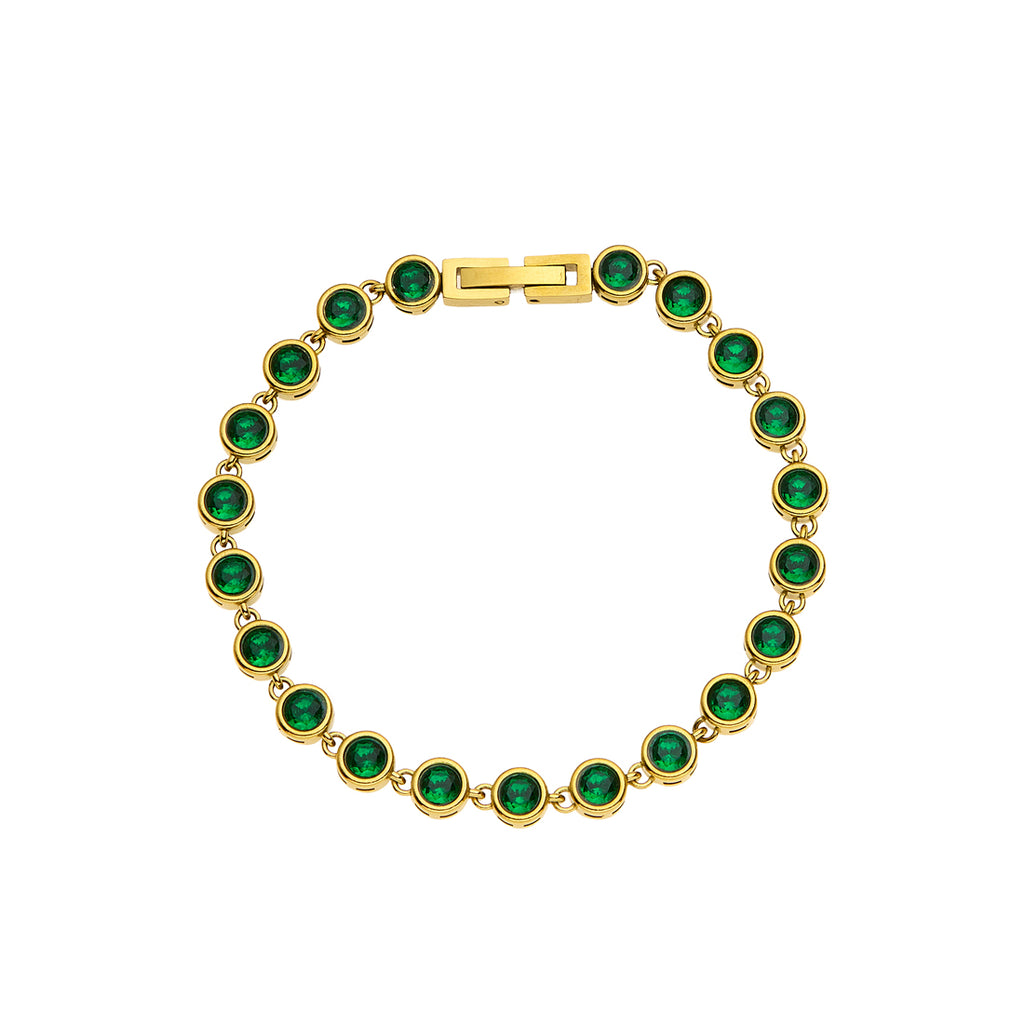 BRACCIALE DORATO CON CRISTALLI