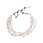 BRACCIALE CON QUARZI E PERLE