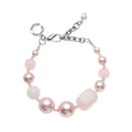 BRACCIALE CON AGATA QUARZI E PERLE