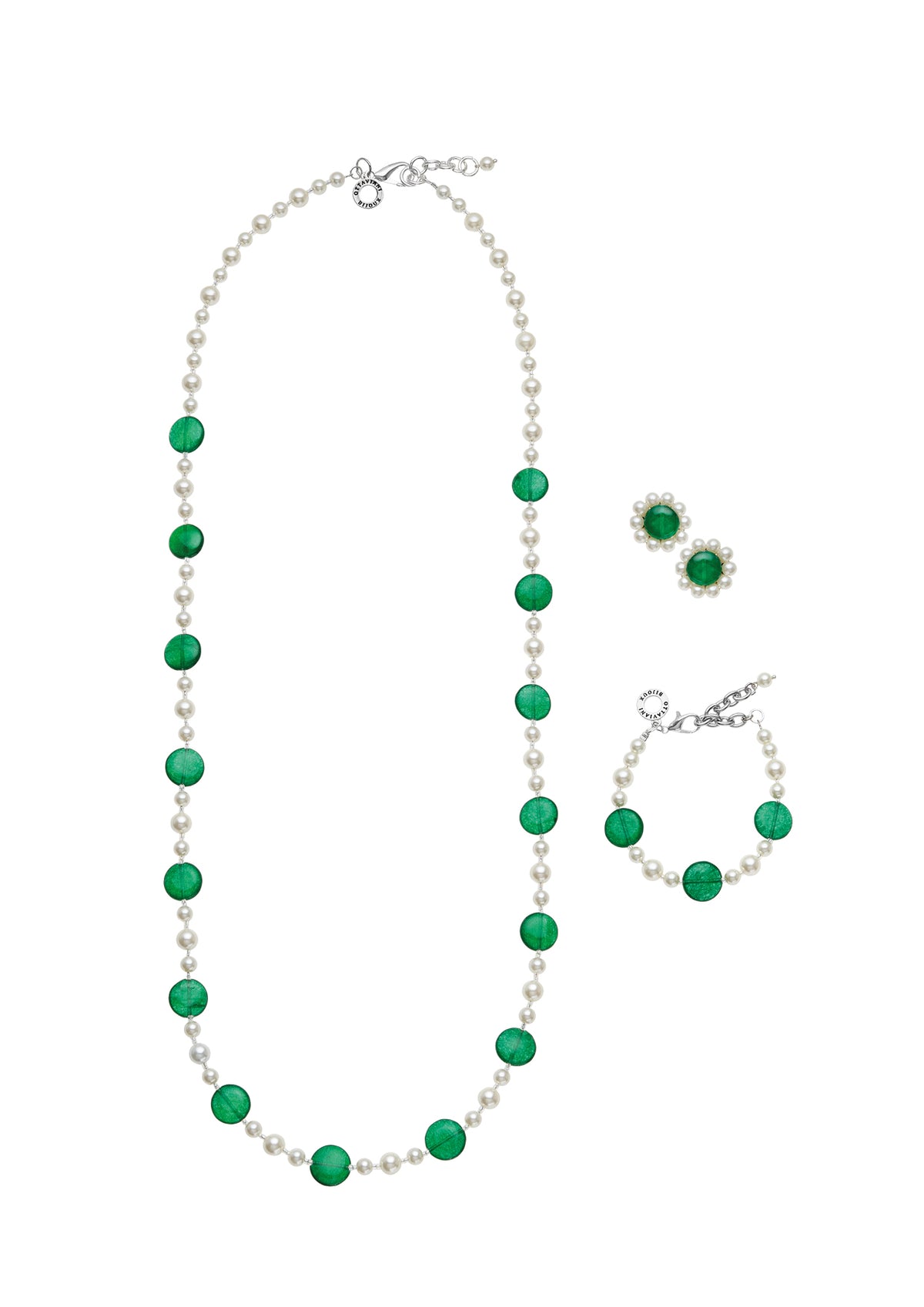 COLLANA CON AGATA E PERLE