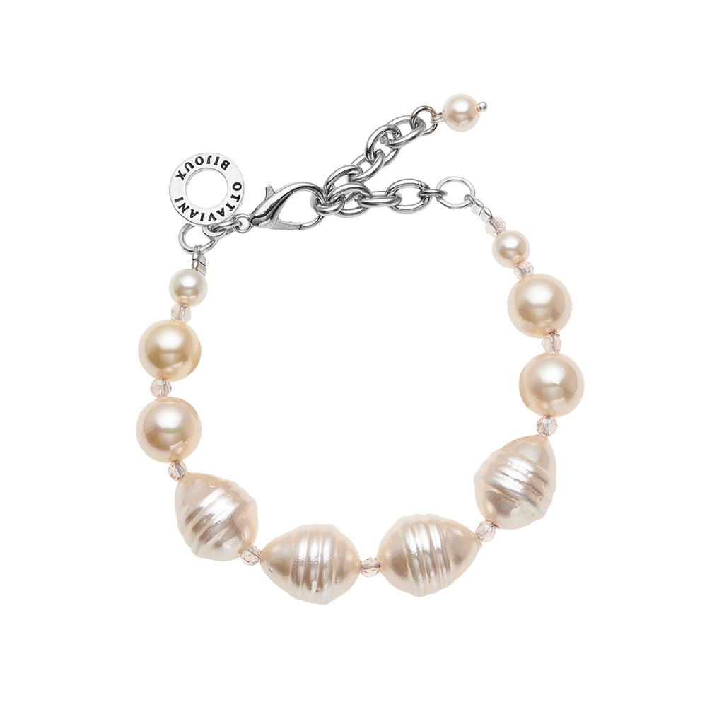 BRACCIALE CON PERLE ROSA