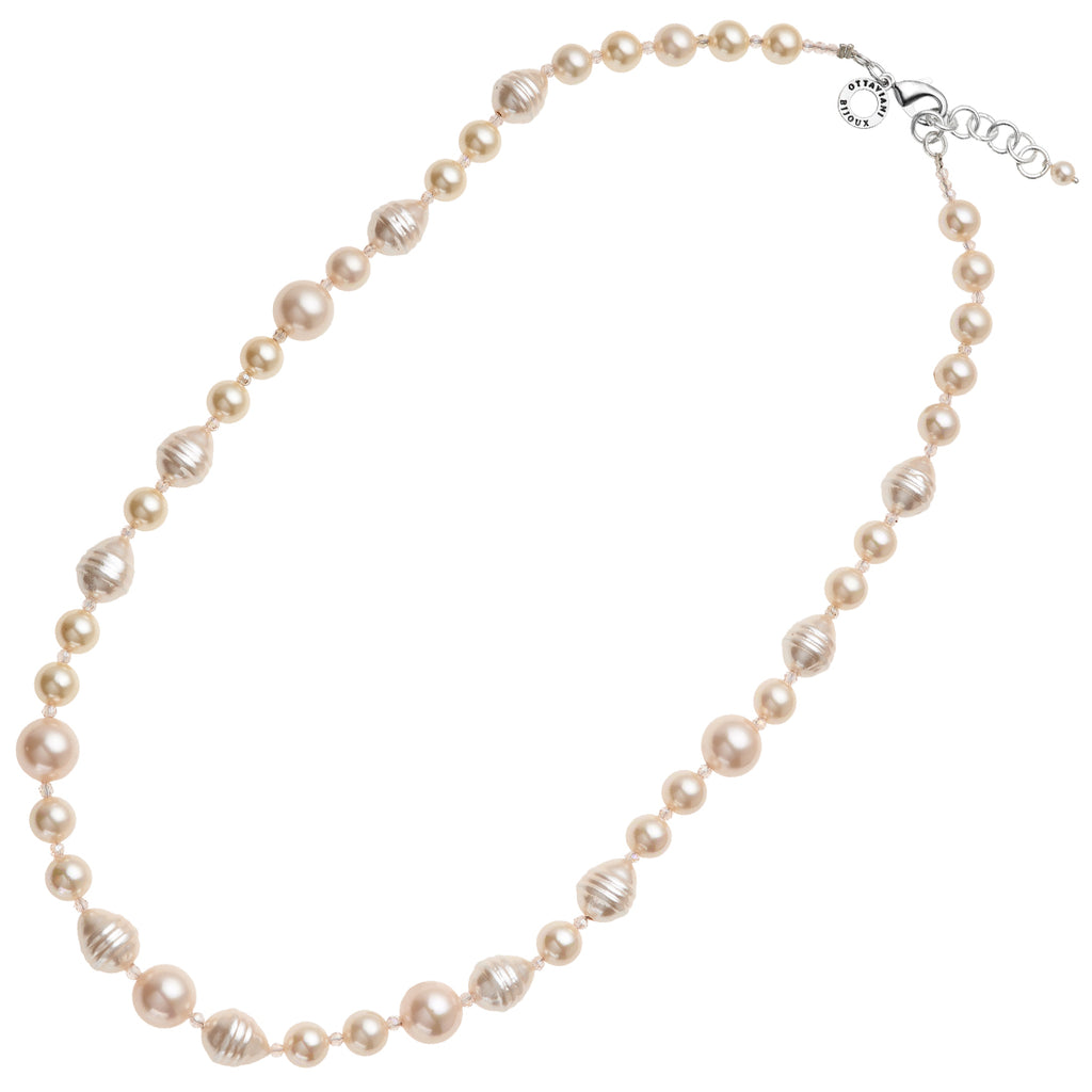 COLLANA CON PERLE ROSA