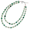 COLLANA CON NEFRITE E PERLE