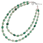 COLLANA CON NEFRITE E PERLE