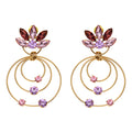 ORECCHINI PLACCATI ORO CON STRASS
