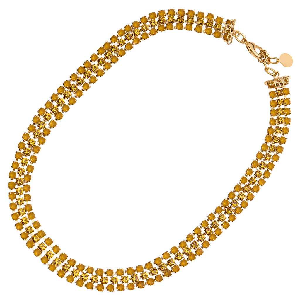 COLLANA PLACCATA ORO CON CRISTALLI