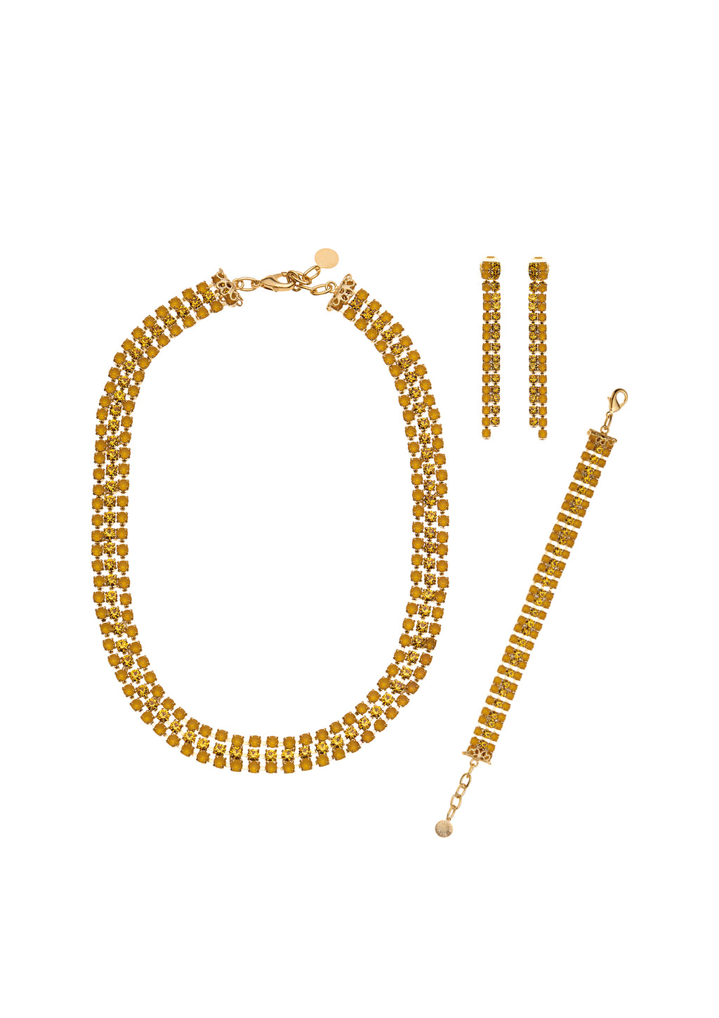 COLLANA PLACCATA ORO CON CRISTALLI